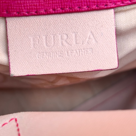 FURLA Hot Pink Sally Asymmetrical Medium Size Tote Bag - Picture 13 of 16